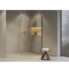 Walk-In dušo kabina Ravak Roll, ROWI 100, blizgi+stiklas Transparent