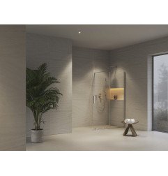 Walk-In dušo kabina Ravak Roll, ROWI 100, blizgi+stiklas Transparent