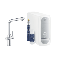 Plautuvės maišytuvas GROHE, L-spout Starter kit, chromas