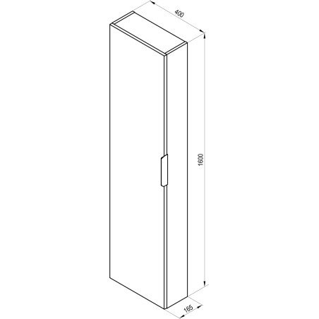 Aukšta spintelė Ravak SB Comfort II, 35 cm, balta