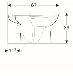 WC pastatomas puodas Geberit, Selnova, su apvadu