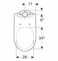 WC pastatomas puodas Geberit, Selnova, su apvadu