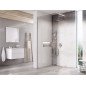 Dušo kabina Ravak Walk-In Wall, 90x80-120 Walk-In Wall Set 90, chromas+stiklas Transparent