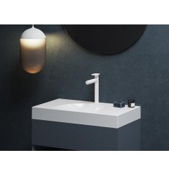 Praustuvo maišytuvas Ravak Spring, 255 mm, baltas matinis, SG 014.10WHM, be dugno vožtuvo