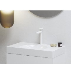 Praustuvo maišytuvas Ravak Spring, 255 mm, baltas matinis, SG 014.10WHM, be dugno vožtuvo