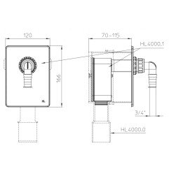 Potinkinio sifono komplektas HL4000.1, Skalbyklei arba indaplovei