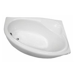 Akmens masės vonia SPN Vanessa, 153x94 kairinė balta