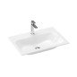 Keraminis praustuvas Ravak Chrome Slim, 70 cm, su skyle maišytuvui ir perpildymui, baltas Keraminis praustuvas Ravak Chrome Slim, 70 cm, su skyle maišytuvui ir perpildymui, baltas
