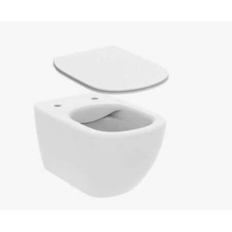 WC puodas su dangčiu IDEAL STANDARD TESI, baltas matinis