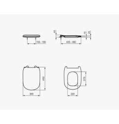 WC puodas su dangčiu IDEAL STANDARD TESI, baltas matinis