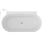 Laisvai pastatoma vonia Ravak Freedom Wall II Tec 170x87, balta su juodais priedais