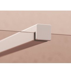 Dušo kabina Ravak Walk-In Wall, 1100x80-120 Walk-In Wall Set 110, balta matinė+stiklas Transparent