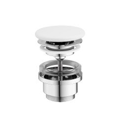 Fiksuotas praustuvo sifono vožtuvas Ravak Flat, baltas matinis, praustuvams be persipylimo