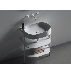 Fiksuotas praustuvo sifono vožtuvas Ravak Flat, baltas matinis, praustuvams be persipylimo