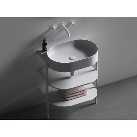 Fiksuotas praustuvo sifono vožtuvas Ravak Flat, baltas matinis, praustuvams be persipylimo