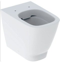 Pastatomas WC puodas GEBERIT Smyle, kampuotas, priglaudžiamas prie sienos, baltas, Rimfree