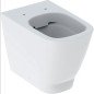 Pastatomas WC puodas GEBERIT Smyle, kampuotas, priglaudžiamas prie sienos, baltas, Rimfree