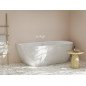 Laisvai pastatoma vonia Freedom Ravak Wall Tec 170x87, balta, sifono dangtelis chromo spalvos