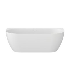 Laisvai pastatoma vonia Freedom Ravak Wall Tec 170x87, balta, sifono dangtelis chromo spalvos