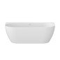 Laisvai pastatoma vonia Freedom Ravak Wall Tec 170x87, balta, sifono dangtelis chromo spalvos