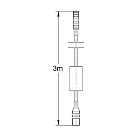 Ilginamasis kabelis GROHE, 3m, juodas