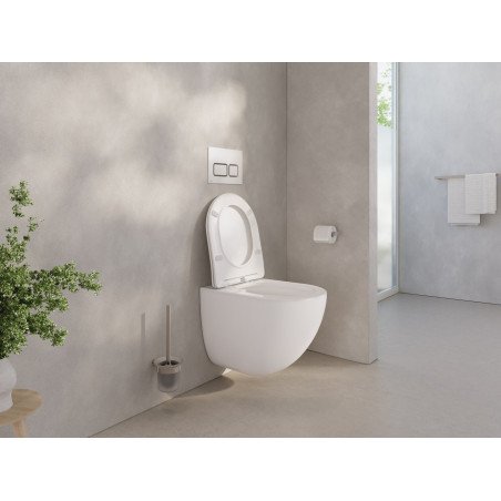 Pakabinamas WC Ravak Chrome AquaSpin, su sūkurio technologija, baltas, su Soft-Close dangčiu