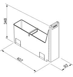 Šiukšliadėžė FRANKE, Cube 10, 1 rūšiavimo dalis 3