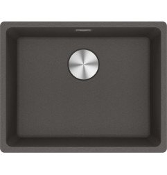 Po stalviršiu montuojama granitinė plautuvė Franke Maris, MRG 110-52, Slate Grey, rankinis ventilis