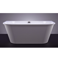 Akmens masės vonia Vispool Evento, 175x75 cm apvalinti du kampai balta 1