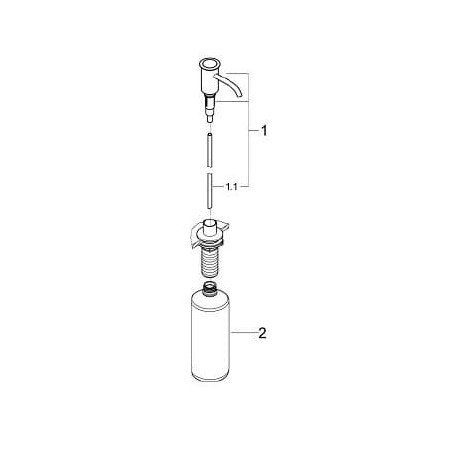 Dozatorius muilui GROHE, Authentic, chromo spalvos
