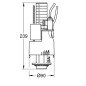 WC nuleidimo mechanizmas GROHE, dvigubo nuleidimo (Dual Fush) sistema
