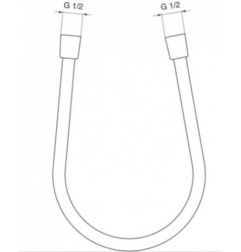 Dušo žarna IDEAL STANDARD IdealFlex, 1750 mm, Magnetic Grey sp.