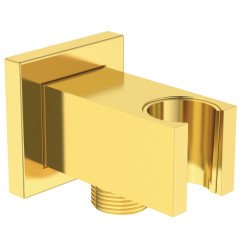 Rankinės dušo galvos laikiklis Ideal Standard IdealRain, Cube su jungtimi, Brushed Gold