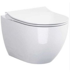 Pakabinamas WC Cersanit, ZEN/URBAN HARMONY Clean-On su antibakteriniu, lėtai nusileidžiančiu dangčiu