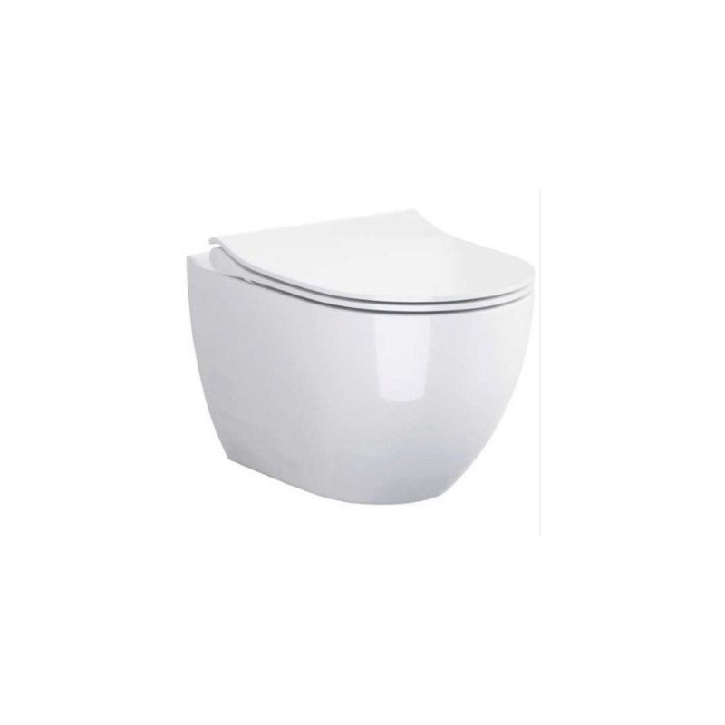 Pakabinamas WC Cersanit, ZEN/URBAN HARMONY Clean-On su antibakteriniu, lėtai nusileidžiančiu dangčiu