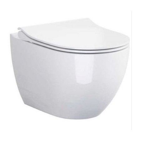 Pakabinamas WC Cersanit, ZEN/URBAN HARMONY Clean-On su antibakteriniu, lėtai nusileidžiančiu dangčiu