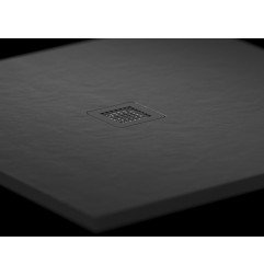 Lietas dušo padėklas Ravak Slate Pro, 80x80 matinės juodos