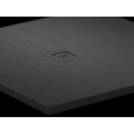 Lietas dušo padėklas Ravak Slate Pro, 80x80 matinės juodos