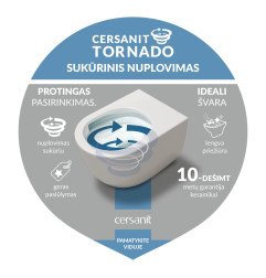 WC rėmo komplektas Cersanit, C676 System 40, sūkurinis