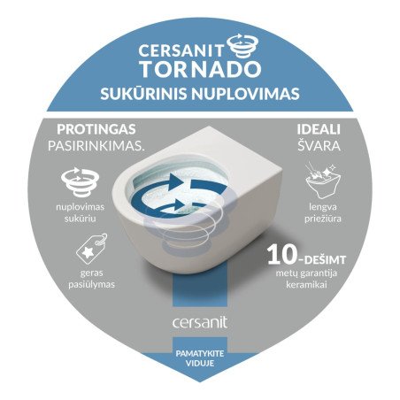 WC rėmo komplektas Cersanit, C676 System 40, sūkurinis