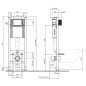 WC rėmo komplektas Cersanit, C676 System 40, sūkurinis WC rėmo komplektas Cersanit, C676 System 40, sūkurinis