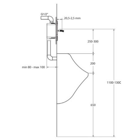 Pisuaro klavišas IDEAL STANDARD, mechaninis, chromo sp., blizgus