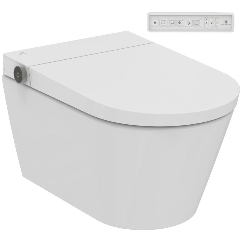 WC išmanus pakabinamas Ideal Standard i.Life E, su bide funkcija, su soft-close dangčiu, baltas