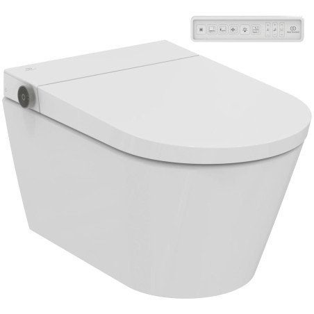 WC išmanus pakabinamas Ideal Standard i.Life E, su bide funkcija, su soft-close dangčiu, baltas