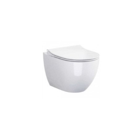 Pakabinamas WC Cersanit, ZEN/URBAN HARMONY Clean-On su antibakteriniu, lėtai nusileidžiančiu dangčiu