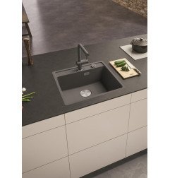 Lygiai su stalviršiumi montuojama granitinė plautuvė Franke Maris, MRG 210-52 A, Steingrau, ekscentrinis ventilis