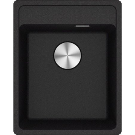 Lygiai su stalviršiumi montuojama granitinė plautuvė Franke Maris, MRG 210-37 A, Onyx, rankinis ventilis