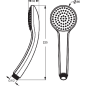 Dušo stovas Ideal Standard IdealRain, S1 600 mm, galvutė 80 mm