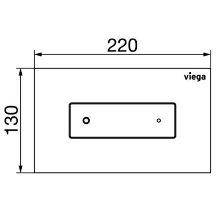 WC klavišas VIEGA Visign, juodas matinis (visiems "Prevista" potinkiniams bakeliams)