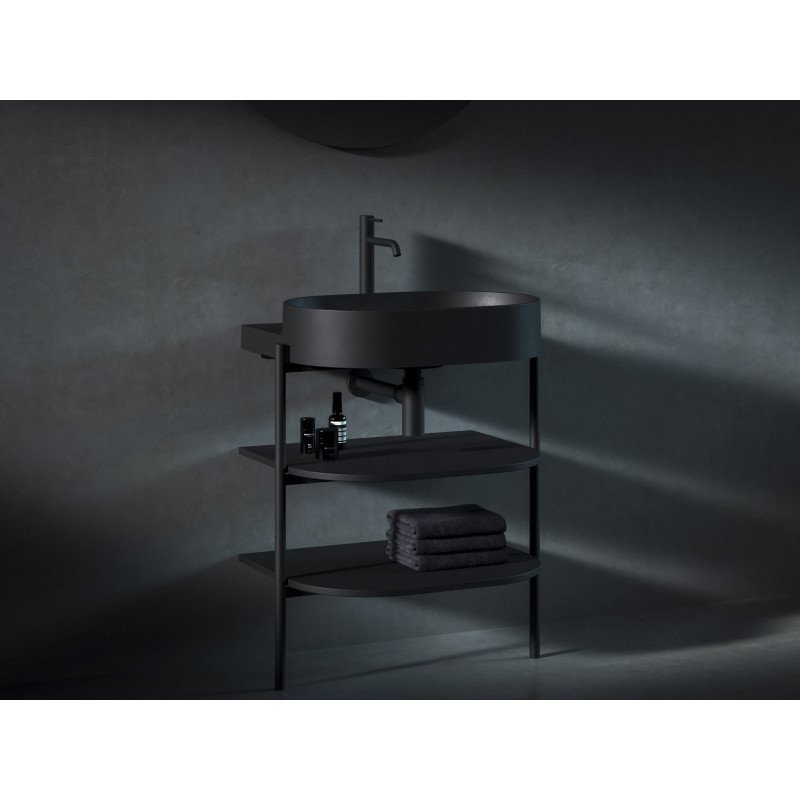 Spintelė po praustuvu Ravak CS Yard, 60 cm, matinė juoda